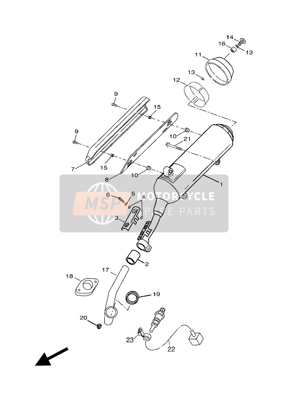 1C0E46140000, Flangia, Tubo Di Scarico, Yamaha, 0